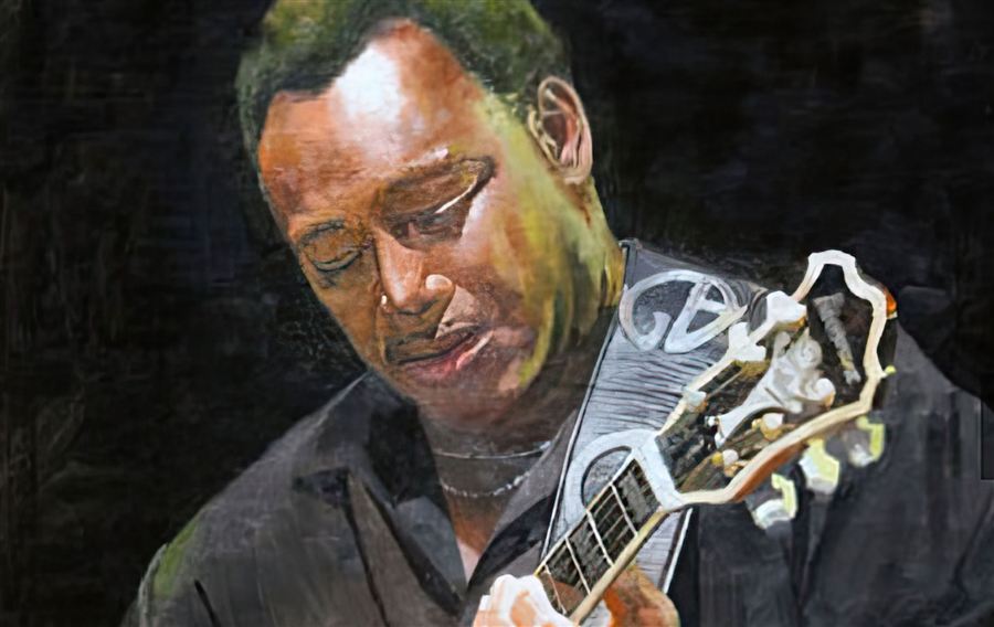 Hand-painted portrait of a man