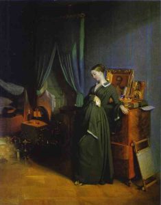 Young Widow, 2nd Version by Pavel Fedotov - hand-painted oil reproduction
