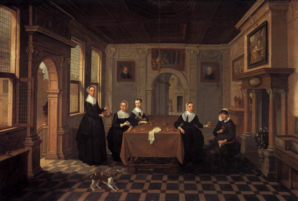 A Company in an Interior by Bartholomeus Van Bassen