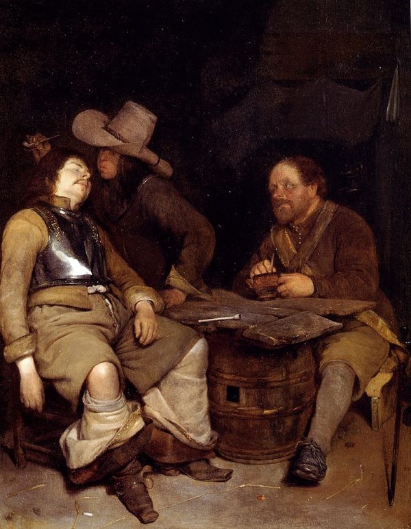 A Guard Room Interior by Gerard ter Borch