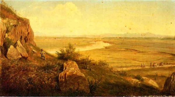 A Hunter in a Landscape by Thomas Worthington Whittredge