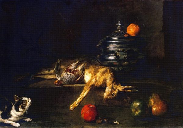 A Soup Tureen with a Cat Stalking a Partridge and Hare by Jean-Baptiste-Simeon Chardin