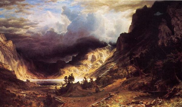 A Storm in the Rocky Mountains, Mt. Rosalie by Albert Bierstadt