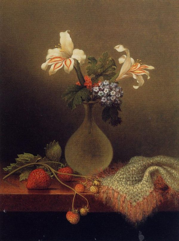 A Vase of Corn Lilies and Heliotrope by Martin Johnson Heade