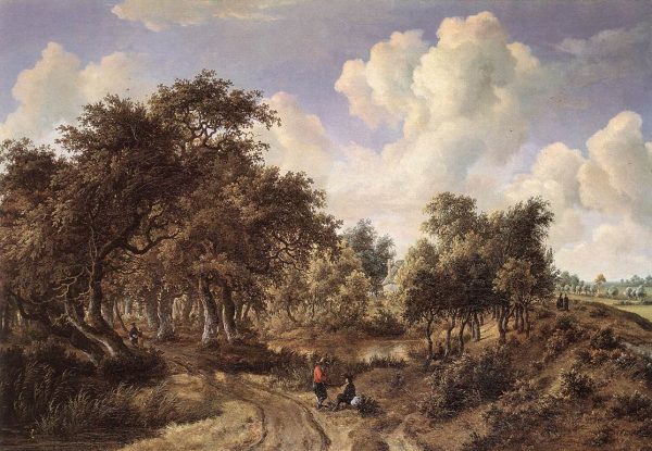 A Wooded Landscape by Meyndert Hobbema