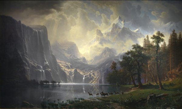 Among the Sierra Nevada Mountains, California by Albert Bierstadt