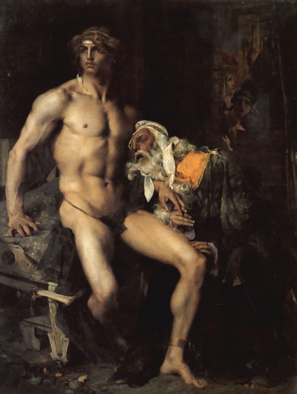 Achilles and Priam by Lepage Jules Bastien