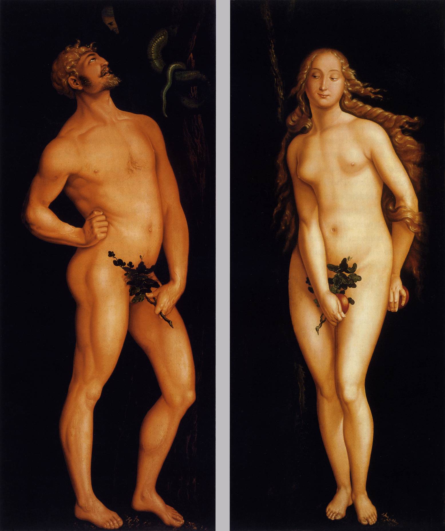 Adam and Eve b by Grien Hans Baldung - hand-painted oil reproduction