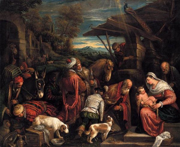 Adoration of the Magi b by Francesco Bassano