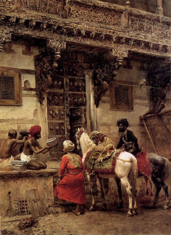 Craftsman Selling Cases By A Teak-Wood Building, Ahmedabad by Edwin Lord Weeks