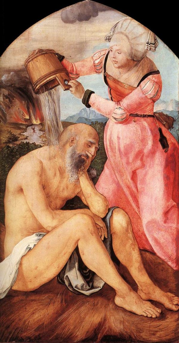 job and his wife by Albrecht Durer