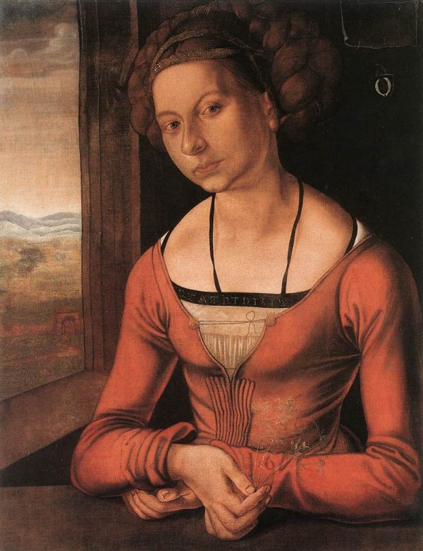Portrait of a Young Furleger with Her Hair Done Up by Albrecht Durer
