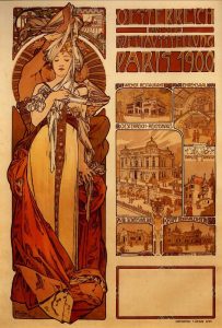 Austria by Alphonse Mucha - hand-painted oil reproduction