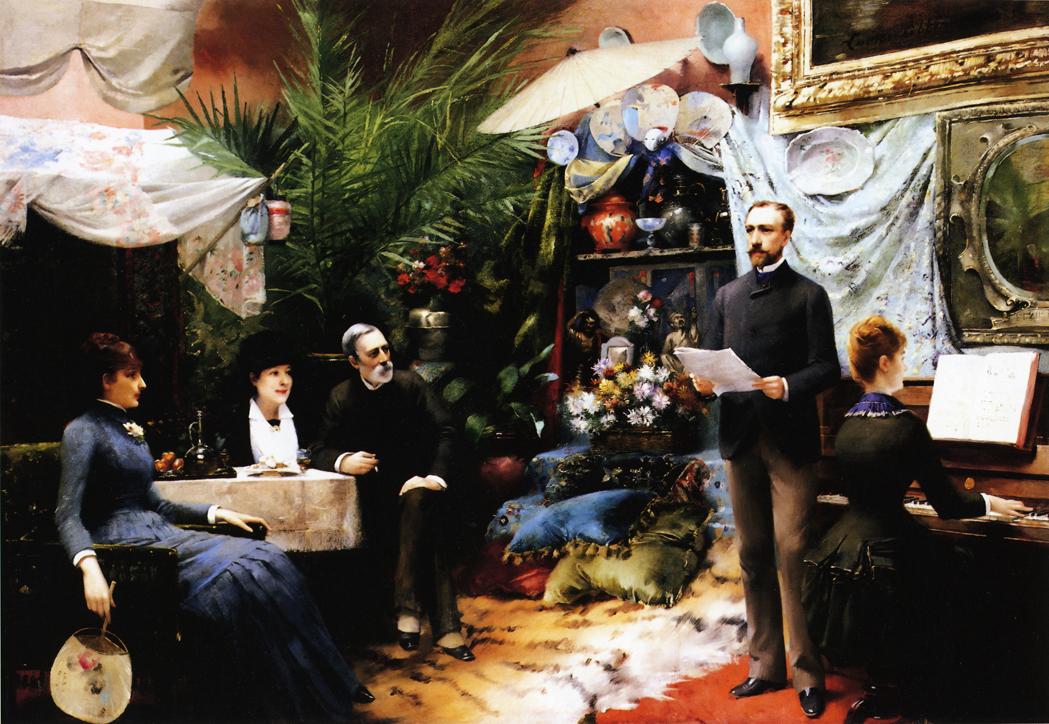 An-Afternoon-Song-1885 by Louise Abbema - hand-painted oil reproduction