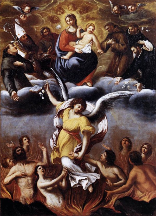 An Angel Frees the Souls of Purgatory by Lodovico Carracci