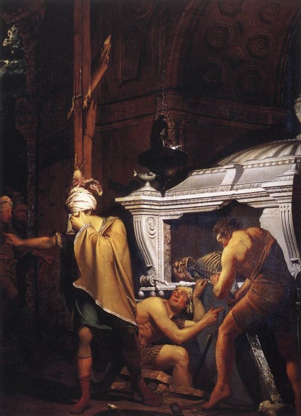 Miravan Breaking Open the Tomb of his Ancestors by Joseph Wright