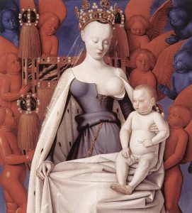 Virgin And Child Surrounded By Angels by Jean Fouquet - hand-painted oil reproduction