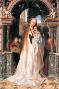 Virgin and Child Surrounded by Angels by Quentin Massys - hand-painted oil reproduction