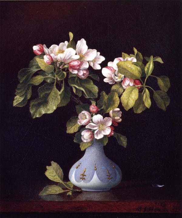 Apple Blossoms in a Vase by Martin Johnson Heade