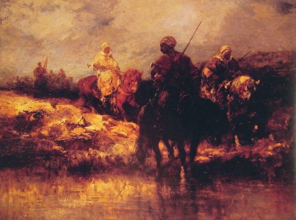 Arabs On Horseback by Adolf Schreyer