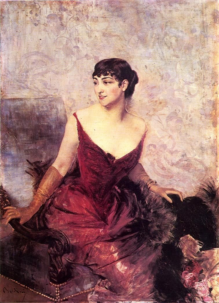 Countess de Rasty Seated in an Armchair by Giovanni Boldini