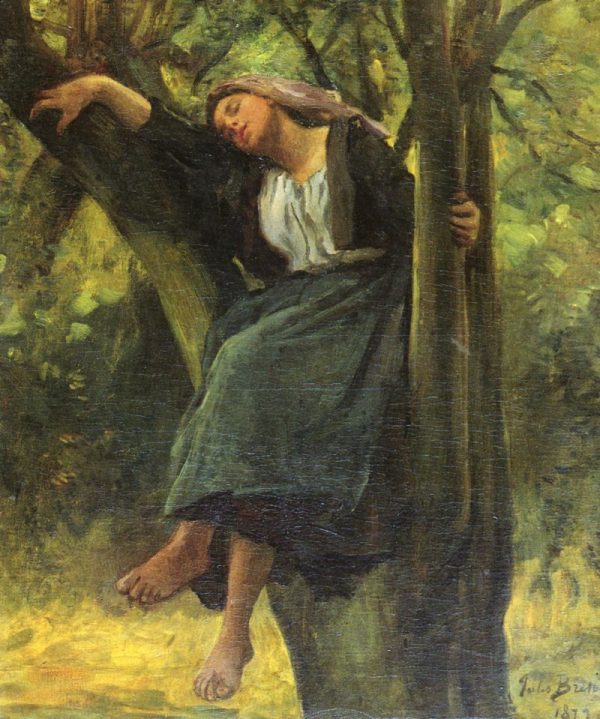 Asleep In The Woods by Jules Breton