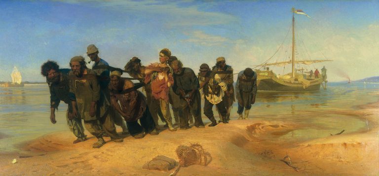 Barge Haulers on the Volga hand-painted oil reproduction