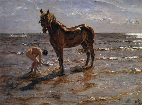 Bathing Horses by Valentin Alexandrovich Serov