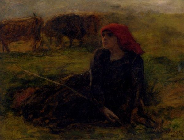 Bergere Dans Un Pre by Jules Breton