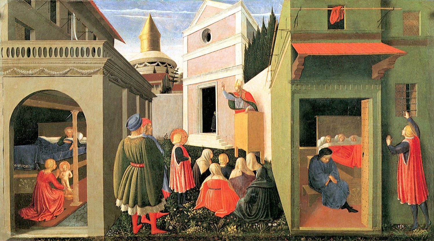 Birth of St. Nicolas, Calling and Giving of Alms