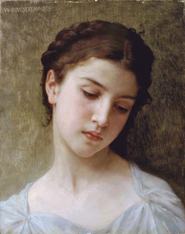 Head of a Young Girl by William Bouguereau