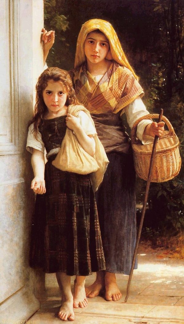The Little Beggar Girls by William Bouguereau