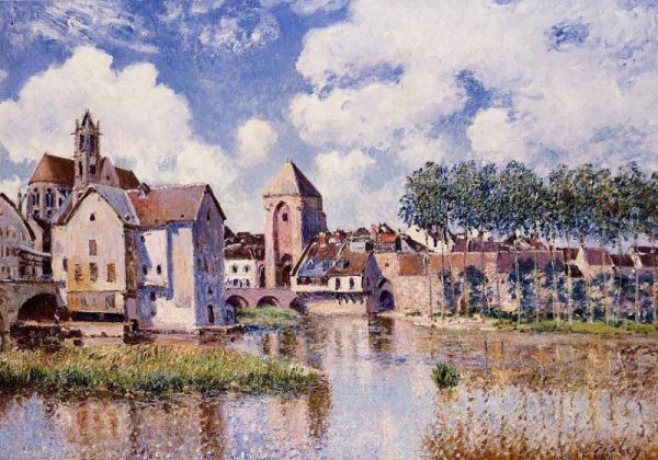 Moret-sur-Loing - the Porte de Bourgogne by Alfred Sisley