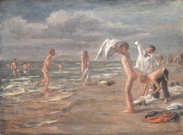 Boys Bathing by Max Liebermann