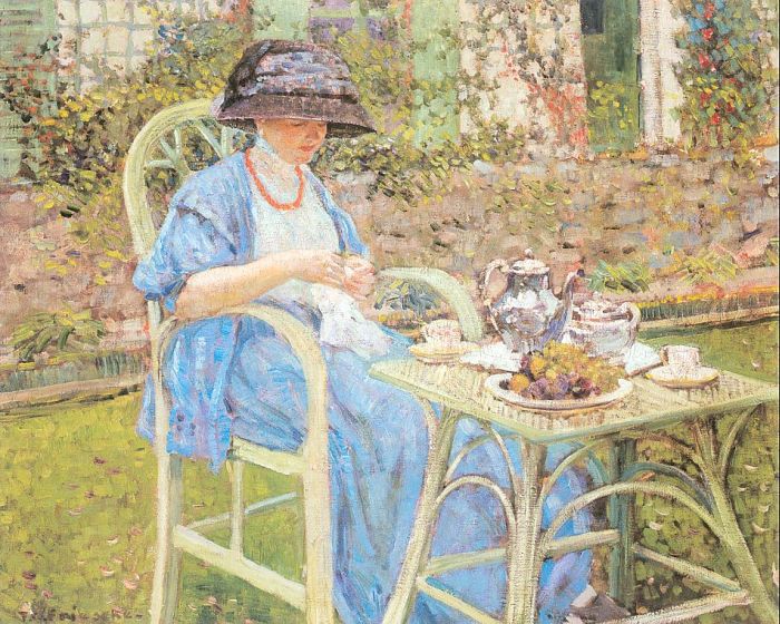 Breakfast In The Garden by Frederick Carl Frieseke