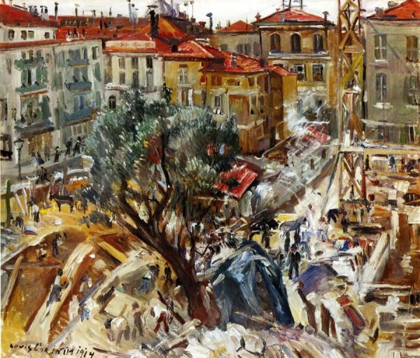 Building Under Construction in Monte Carlo by Lovis Corinth