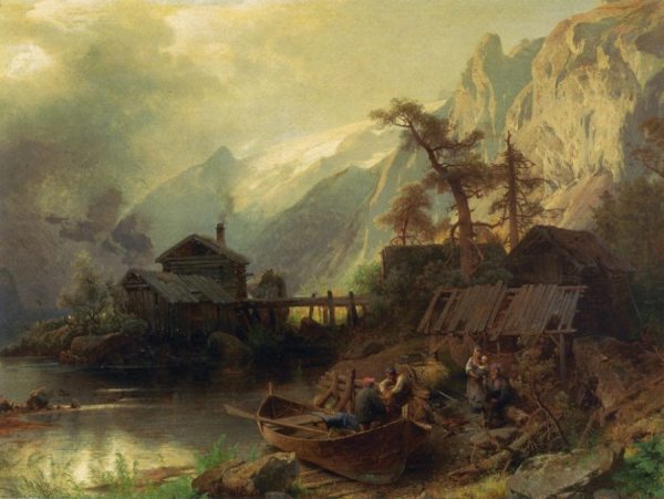 By the Banks by Hermann Ottomar Herzog