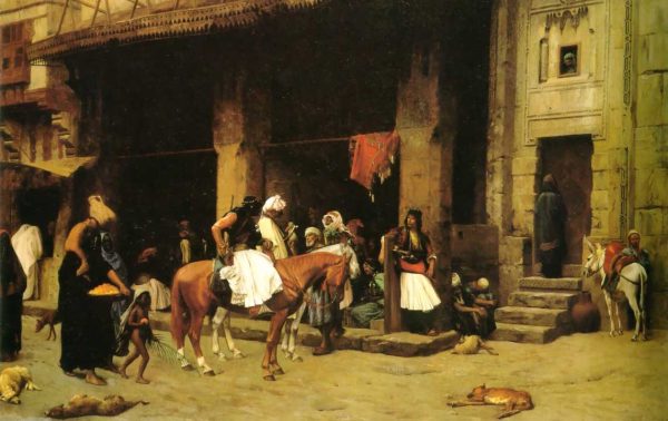 A Street Scene in Cairo by Jean-Leon Gerome