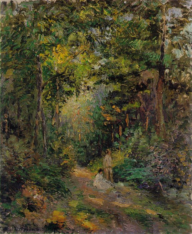 Autumn Path through the Woods by Camille Pissarro
