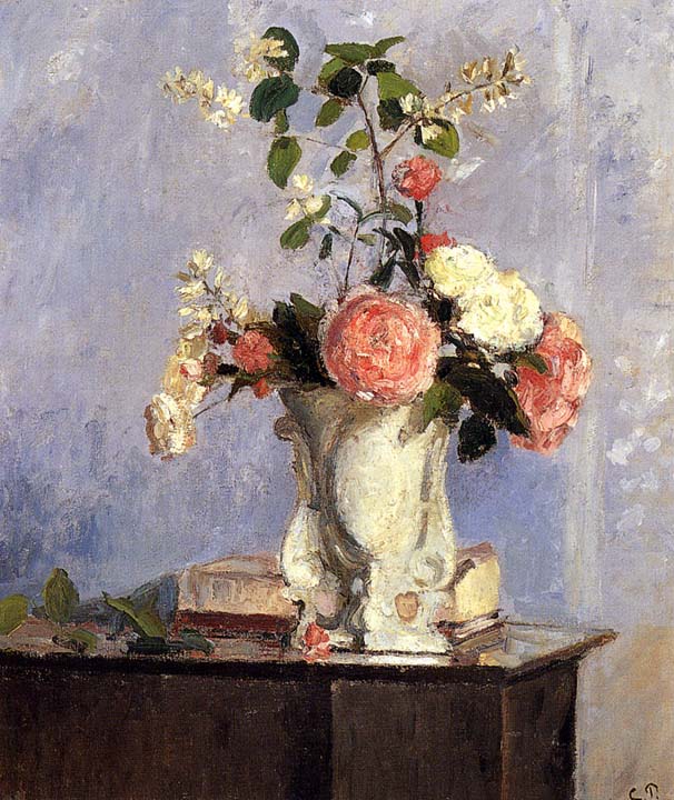 Bouquet Of Flowers Pink by Camille Pissarro