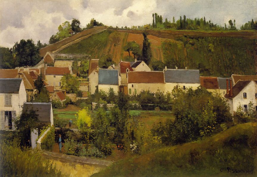 View of Hermitage by Camille Pissarro