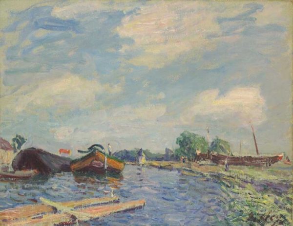 Canal at Saint-Mammes by Alfred Sisley