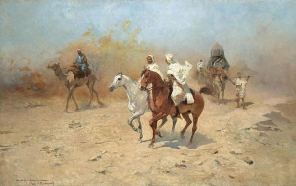 Caravan of Camels in the Desert by Tadeusz Ajdukiewicz