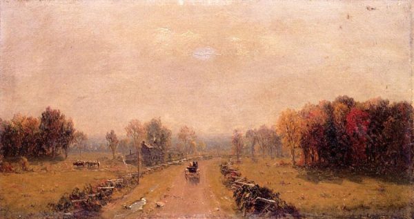 Carriage on a Country Road by Sanford Robinson Gifford