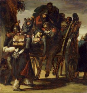Wounded Soldiers in a Cart by Theodore Gericault - hand-painted oil reproduction