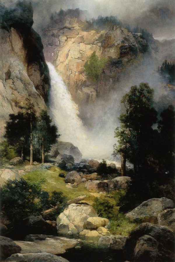 Cascade Falls Yosemite by Thomas Moran