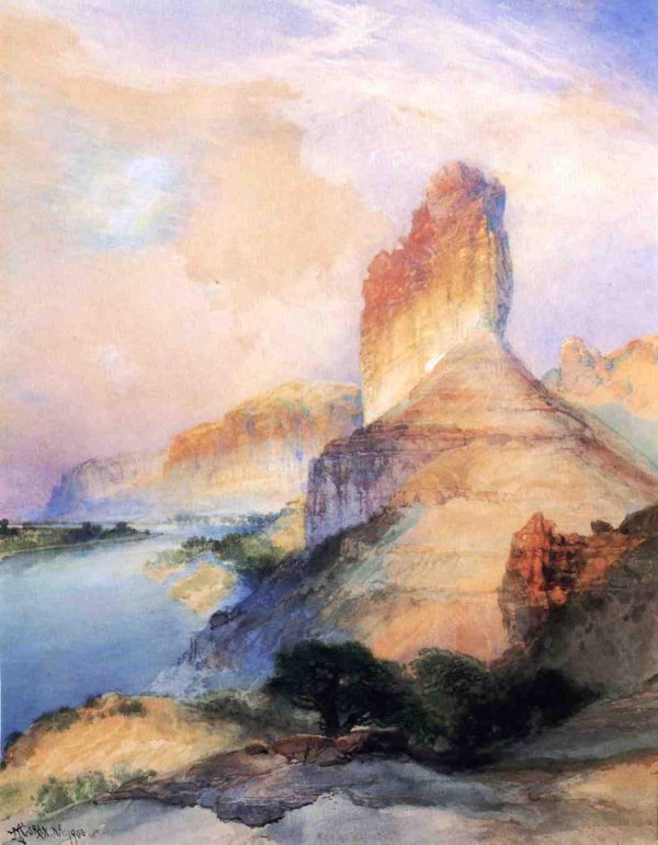 Castle Butte Green River Wyoming by Thomas Moran