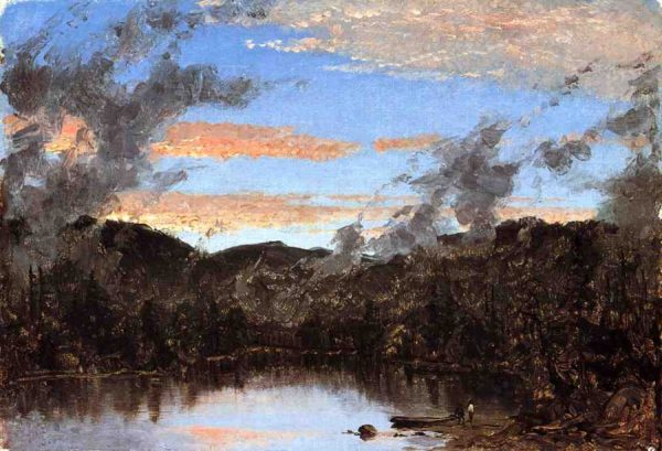 A Mist Rising at Sunset in the Catskills by Sanford Robinson Gifford