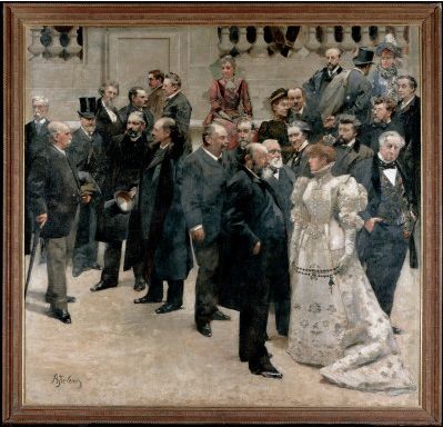A Portrait Group of Parisian Celebrities by Alfred Stevens