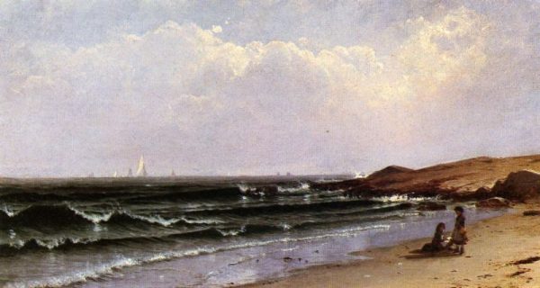 Children at the Seashore by Alfred Thompson Bricher
